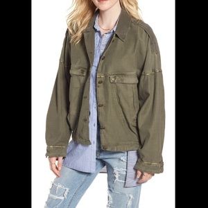 Free People Slouchy military jacket